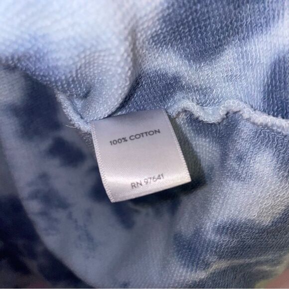 Pure Jill by J Jill S Blue Boho Tie-Dye Long Sleeve Tee Cotton Knit - Picture 5 of 8